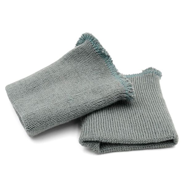 Манжеты трикотажные 8.0х9.5 см, 1 пара, средней плотности 14 кл, 1х1, в-57 металл, серый