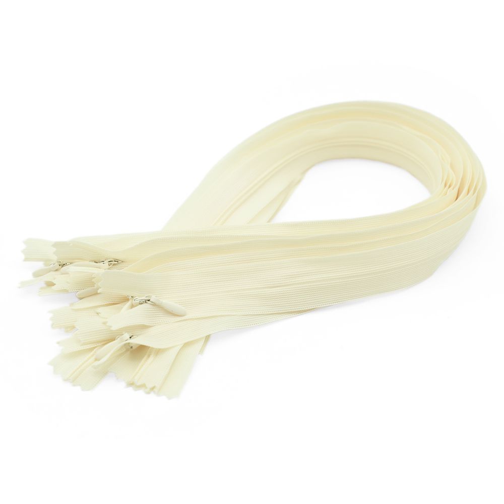 Молния потайная (скрытая) Т3 (3 мм) 1 зам., н/раз., 50 см, молочный, 31278 / 50, 10 шт