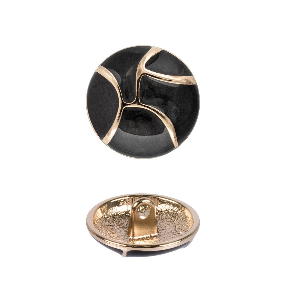 Пуговицы металл 20 мм, 100 шт, 30 золото, Gamma MB 0271