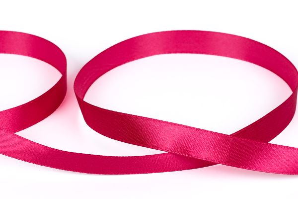 Лента атласная 1-сторонняя 12.0 мм / 33±2 метра, №523L(18-2042) красный, в термоплёнке, Gamma