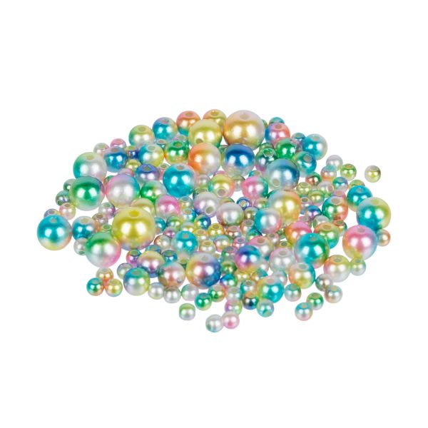 Бусины пластик ⌀4, 6, 8, 10 мм, 100±2 г, №03 ассорти, Zlatka PBBM-01