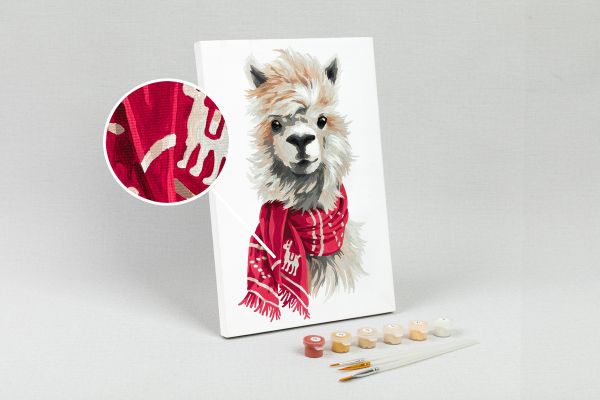 Картина по номерам Фрея, Пушистый альпака, 30х20 см