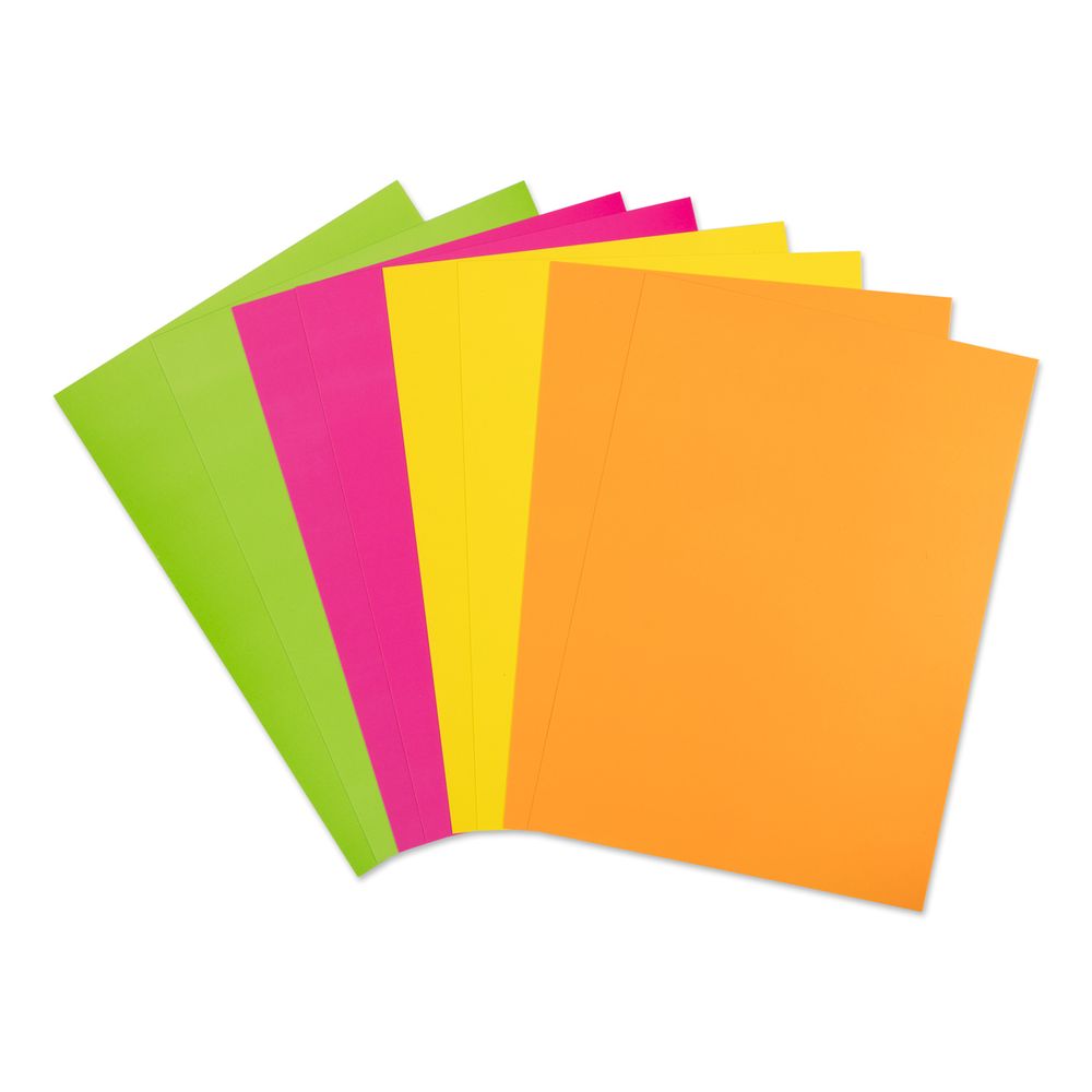 Картон цветной флуоресцентный 20х28.3 см, 8 л. 4 цв, Лео LPCB-08